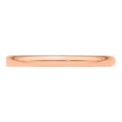 14K Rose Gold 2mm Half Round Wedding Band – view 5