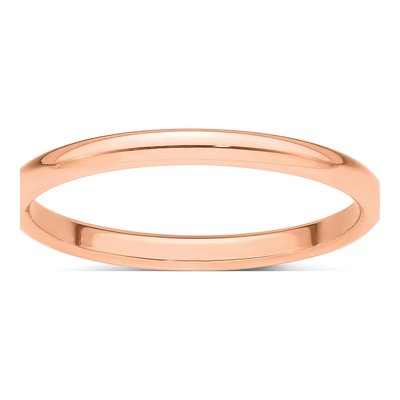 14K Rose Gold 2mm Half Round Wedding Band