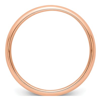 14K Rose Gold 3mm Half Round Wedding Band – view 4