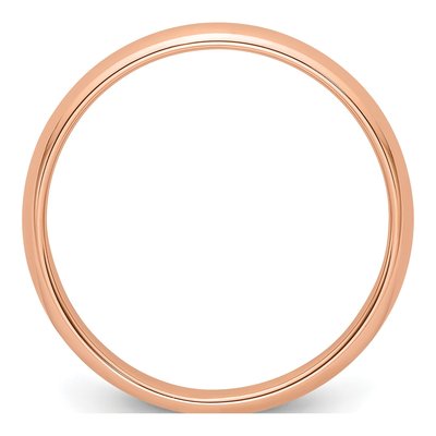 14K Rose Gold 4mm Half Round Wedding Band – view 4
