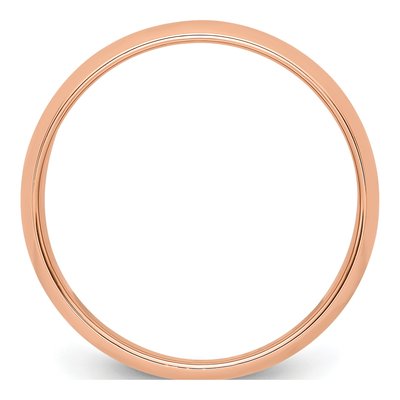14K Rose Gold 6mm Half Round Wedding Band – view 4
