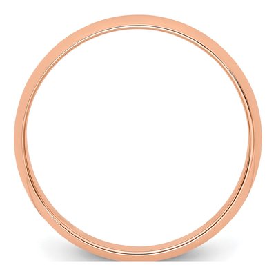 14K Rose Gold 4mm Half Round Wedding Band – view 4