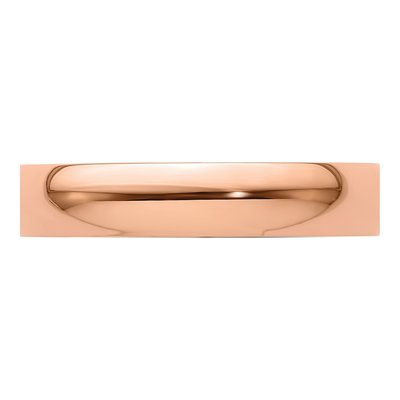 14K Rose Gold 4mm Half Round Wedding Band – view 5