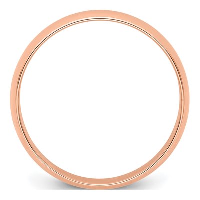 14K Rose Gold 5mm Half Round Wedding Band – view 4
