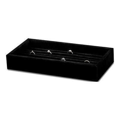 Black Faux Suede Ring Display Tray – view 2