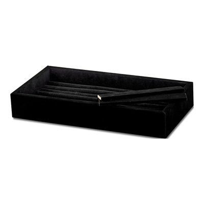 Black Faux Suede Ring Display Tray – view 3