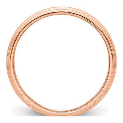 14K Rose Gold Milgrain Wedding Band, 3mm – view 4