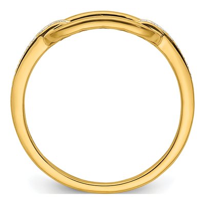 14K Yellow Gold 1/20 ct tw Diamond Link Fashion Ring – view 3