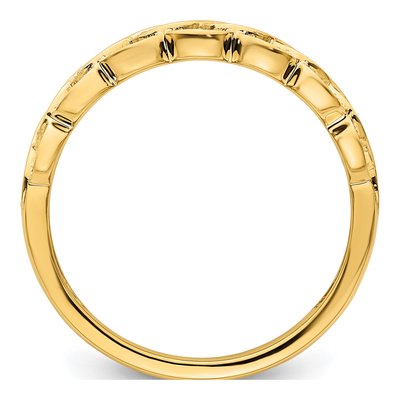 14K Yellow Gold 1/6 ct tw Diamond Wedding Band – view 2