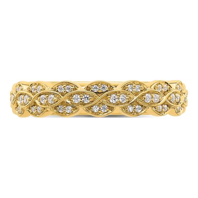14K Yellow Gold 1/6 ct tw Diamond Wedding Band – view 4