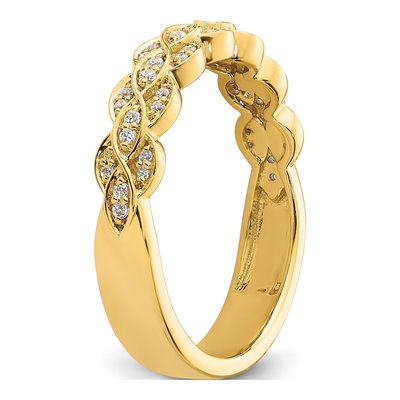 14K Yellow Gold 1/6 ct tw Diamond Wedding Band – view 6