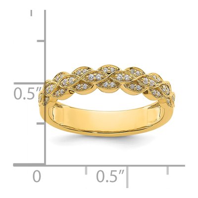 14K Yellow Gold 1/6 ct tw Diamond Wedding Band – view 7