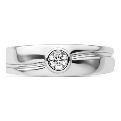 Men's 14K White Gold 1/5 ct tw Diamond Wedding Band – view 4