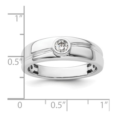 Men's 14K White Gold 1/5 ct tw Diamond Wedding Band – view 7