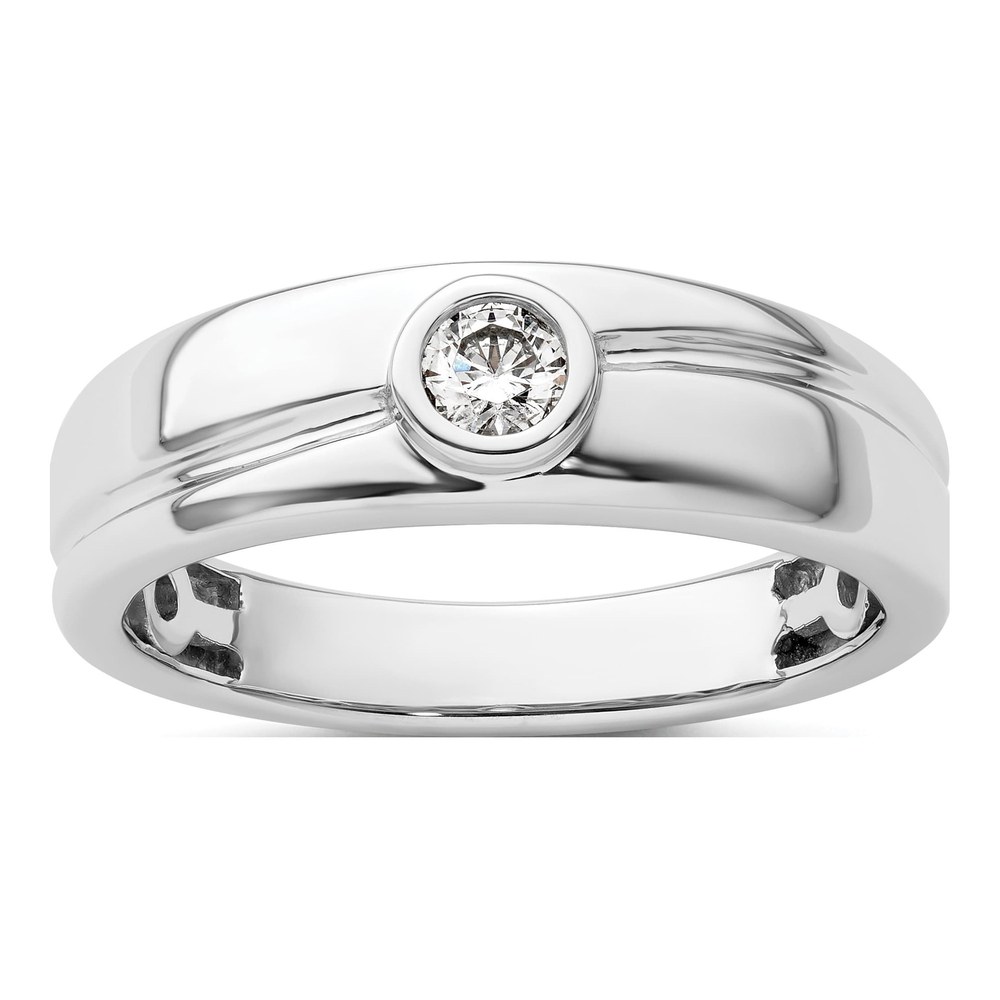 Men's 14K White Gold 1/5 ct tw Diamond Wedding Band