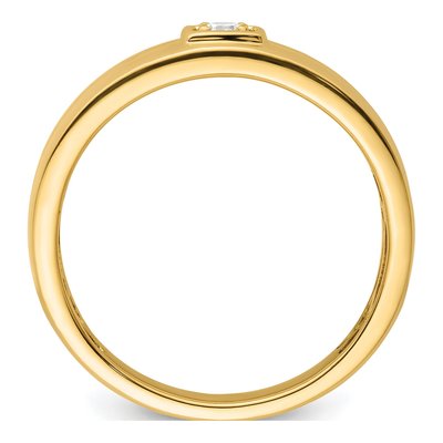 Men's 14K Yellow Gold 1/8 ct tw Diamond Wedding Band – view 2
