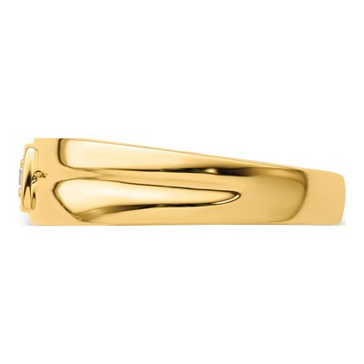 Men's 14K Yellow Gold 1/8 ct tw Diamond Wedding Band – view 3