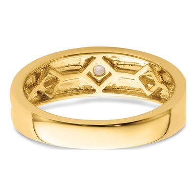 Men's 14K Yellow Gold 1/8 ct tw Diamond Wedding Band – view 5