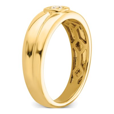Men's 14K Yellow Gold 1/8 ct tw Diamond Wedding Band – view 6