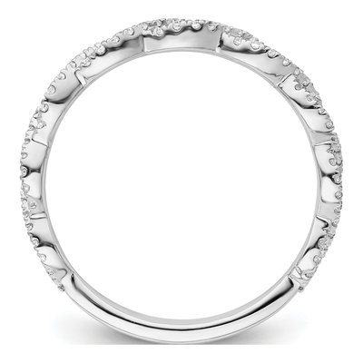 14K White Gold 0.28 ct tw Diamond Twisted Wedding Band – view 2