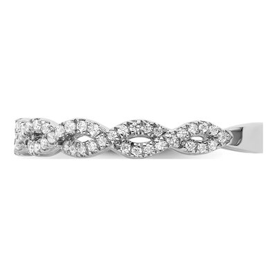 14K White Gold 0.28 ct tw Diamond Twisted Wedding Band – view 3
