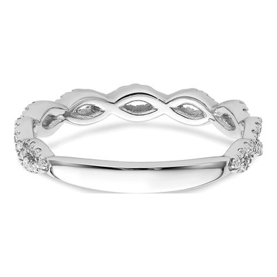 14K White Gold 0.28 ct tw Diamond Twisted Wedding Band – view 5