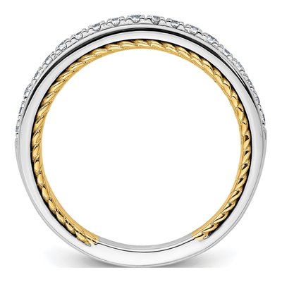 14K Two-Tone Gold 1/4 ct tw Diamond Wedding Band – view 3