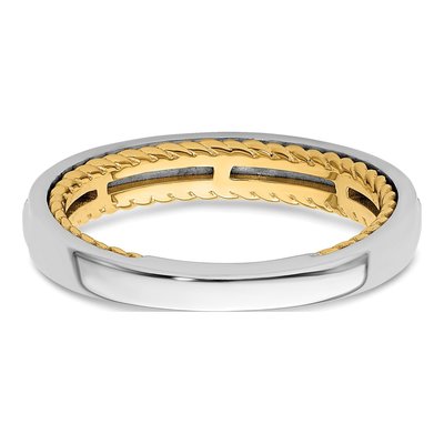 14K Two-Tone Gold 1/4 ct tw Diamond Wedding Band – view 6