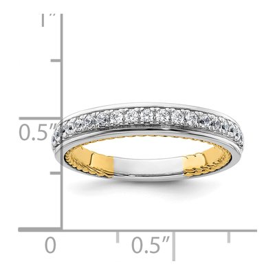 14K Two-Tone Gold 1/4 ct tw Diamond Wedding Band – view 8