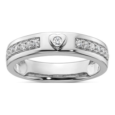 Men's 14K White Gold 0.31 ct tw Diamond Wedding Band