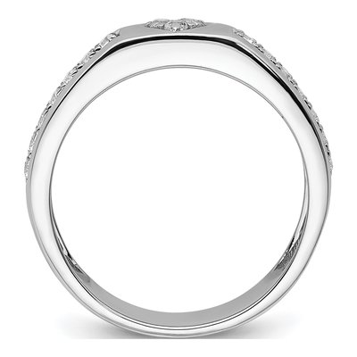 14K White Gold 0.26 ct tw Diamond Heart Wedding Band – view 3