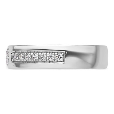 14K White Gold 0.26 ct tw Diamond Heart Wedding Band – view 4