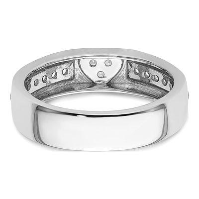 14K White Gold 0.26 ct tw Diamond Heart Wedding Band – view 6