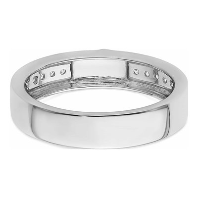 Men's 14K White Gold 1/4 ct tw Lab-Grown Diamond Cross Wedding Band – view 8