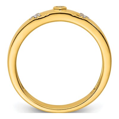 Men's 14K Yellow Gold 1/8 ct tw Diamond Wedding Band – view 3