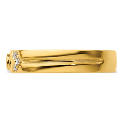 Men's 14K Yellow Gold 1/8 ct tw Diamond Wedding Band – view 4
