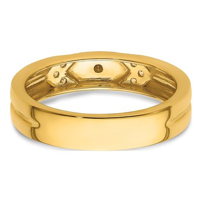 Men's 14K Yellow Gold 1/8 ct tw Diamond Wedding Band – view 6