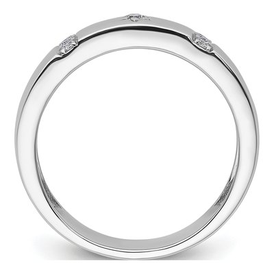 14K White Gold 1/10 ct tw Diamond Star of David Wedding Band – view 3