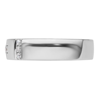 14K White Gold 1/10 ct tw Diamond Star of David Wedding Band – view 4