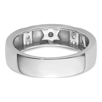 14K White Gold 1/10 ct tw Diamond Star of David Wedding Band – view 6
