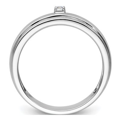 Men's 14K White Gold 1/20 ct tw Diamond Wedding Band – view 3