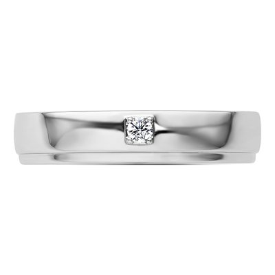 Men's 14K White Gold 1/20 ct tw Diamond Wedding Band – view 5