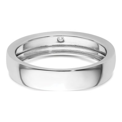 Men's 14K White Gold 1/20 ct tw Diamond Wedding Band – view 6