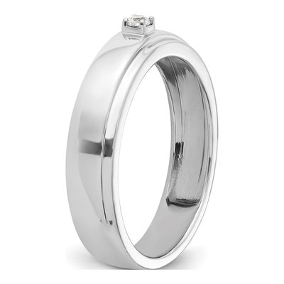 Men's 14K White Gold 1/20 ct tw Diamond Wedding Band – view 7