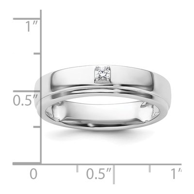 Men's 14K White Gold 1/20 ct tw Diamond Wedding Band – view 8