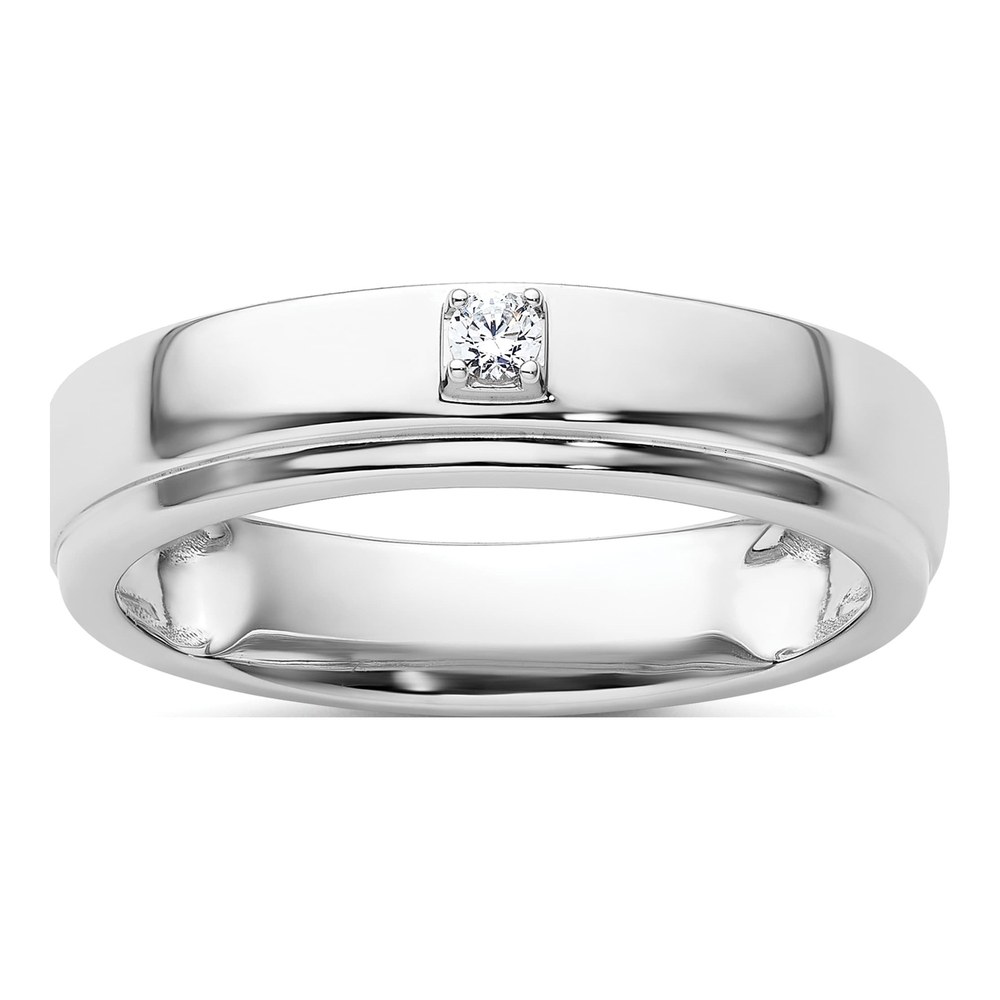 Men's 14K White Gold 1/20 ct tw Diamond Wedding Band