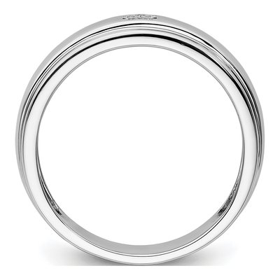 14K White Gold Diamond Wedding Band – view 3