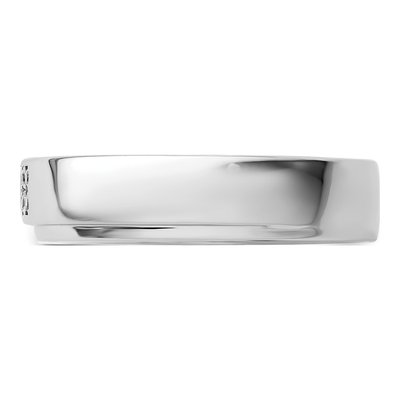 14K White Gold Diamond Wedding Band – view 4