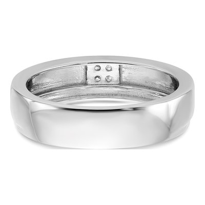 14K White Gold Diamond Wedding Band – view 6
