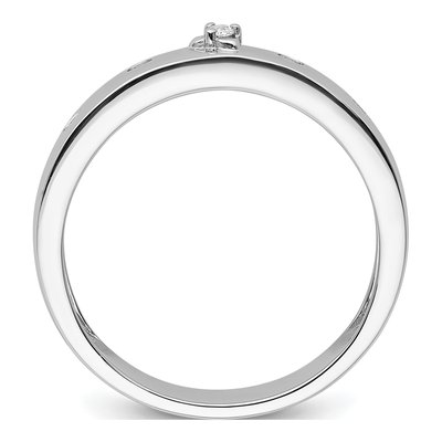 Men's 14K White Gold 1/10 ct tw Diamond Wedding Band – view 3